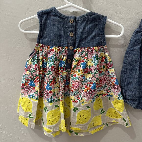 Next Floral Lemons Chambray Dress & Bloomers Outfit - Picture 8 of 12